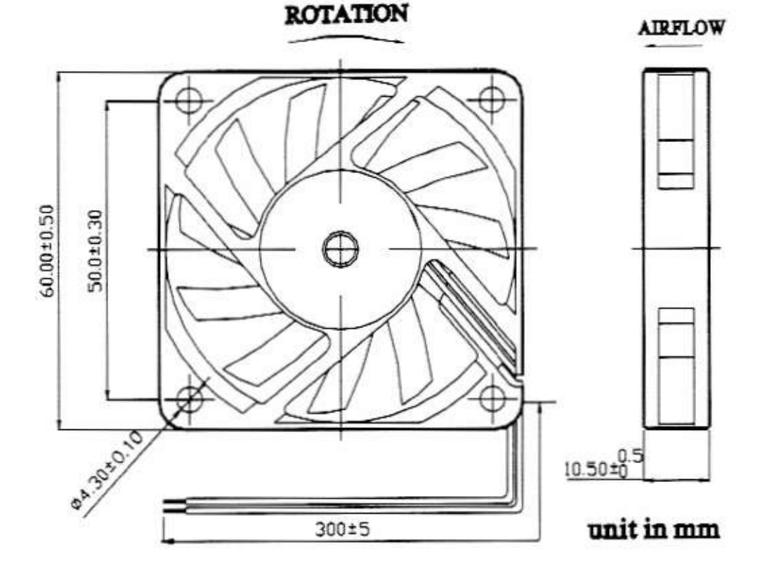 Y.S.TECH FD1260107B-2N (DC 12V, 60*60*10T)
